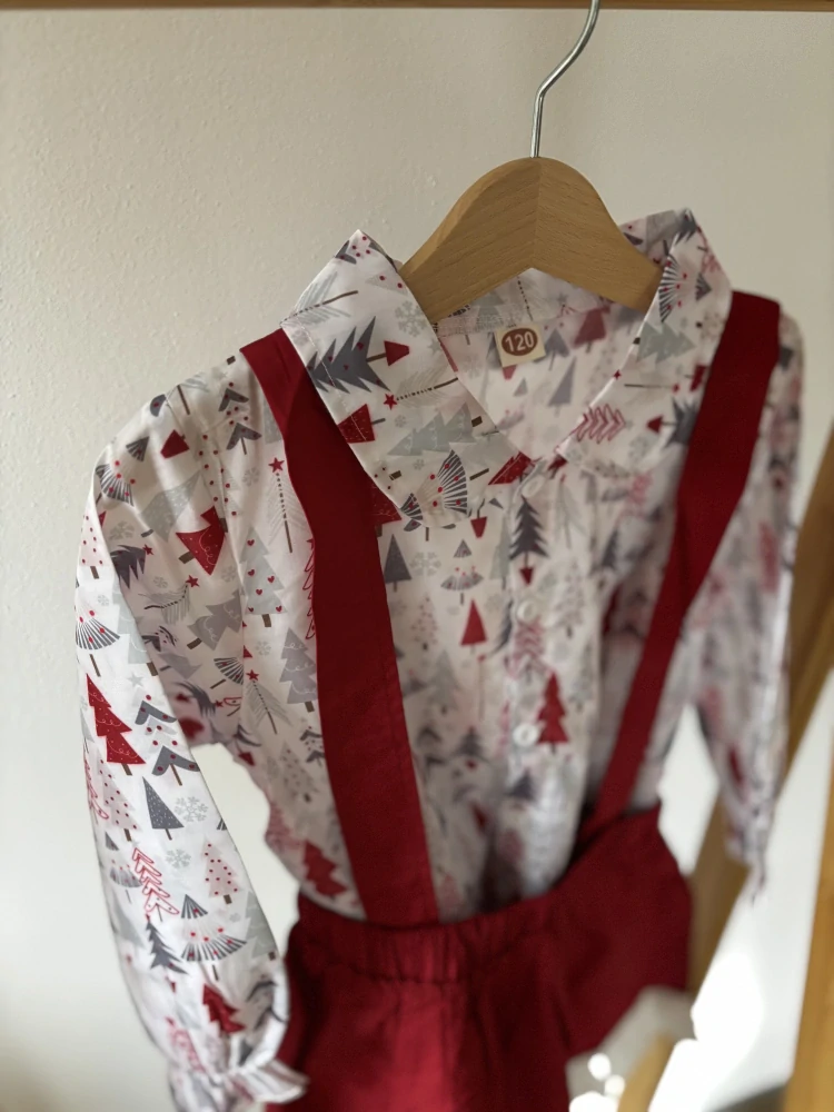 Vánoční set košile+sukně vel. 120