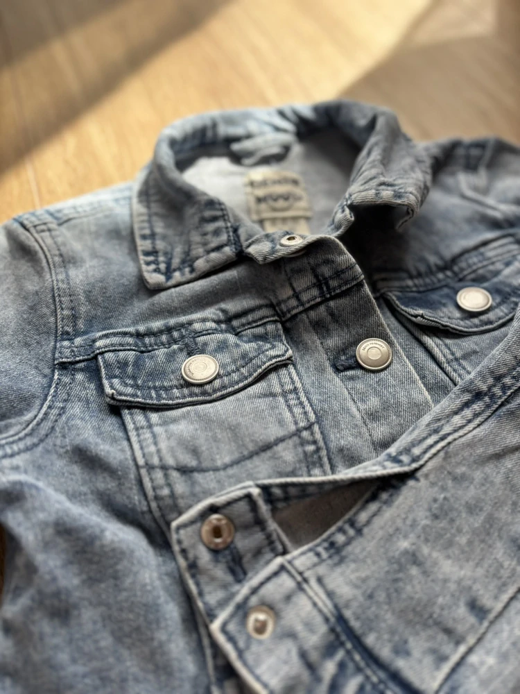 Riflová bunda Denim mood, vel. 128